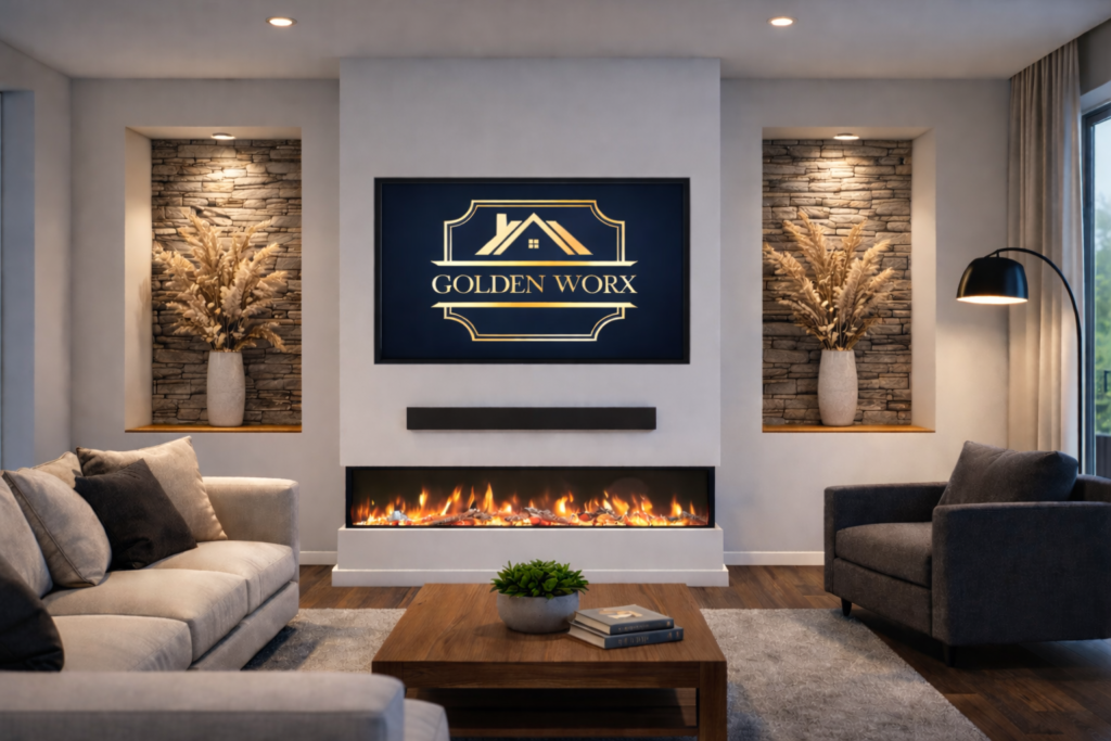 GoldenWorx - Media wall - premium media wall - media wall solutions - making media wall - media walls - Goldwn worx Goldenworx ideas for your home or office - GoldenWorx GoldenWorx - Media wall - premium media wall - media wall solutions - making media wall - media walls - Goldwn worx Goldenworx ideas for your home or office