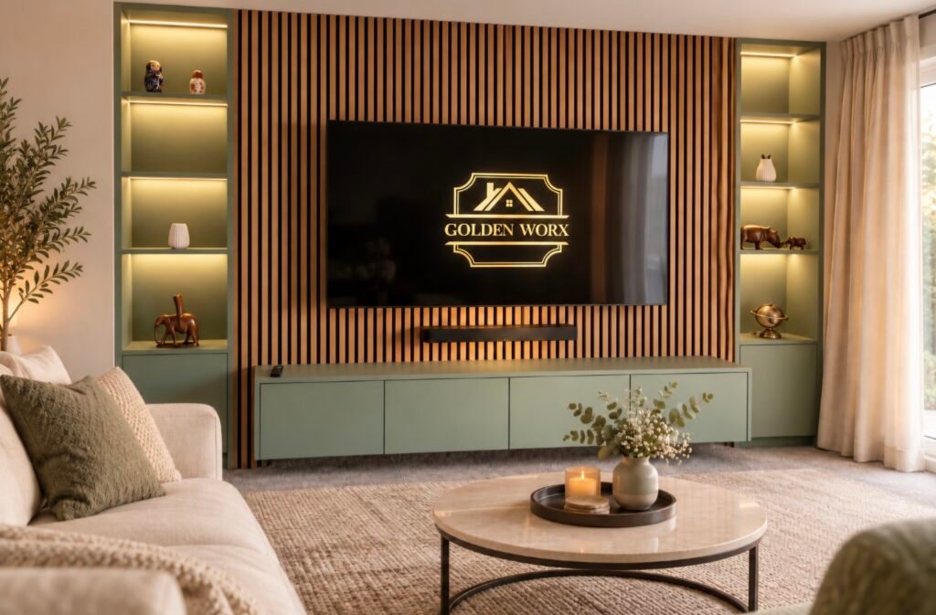 Flagship media wall by goldenworx - GoldenWorx - GoldenWorx Flagship media wall by goldenworx
